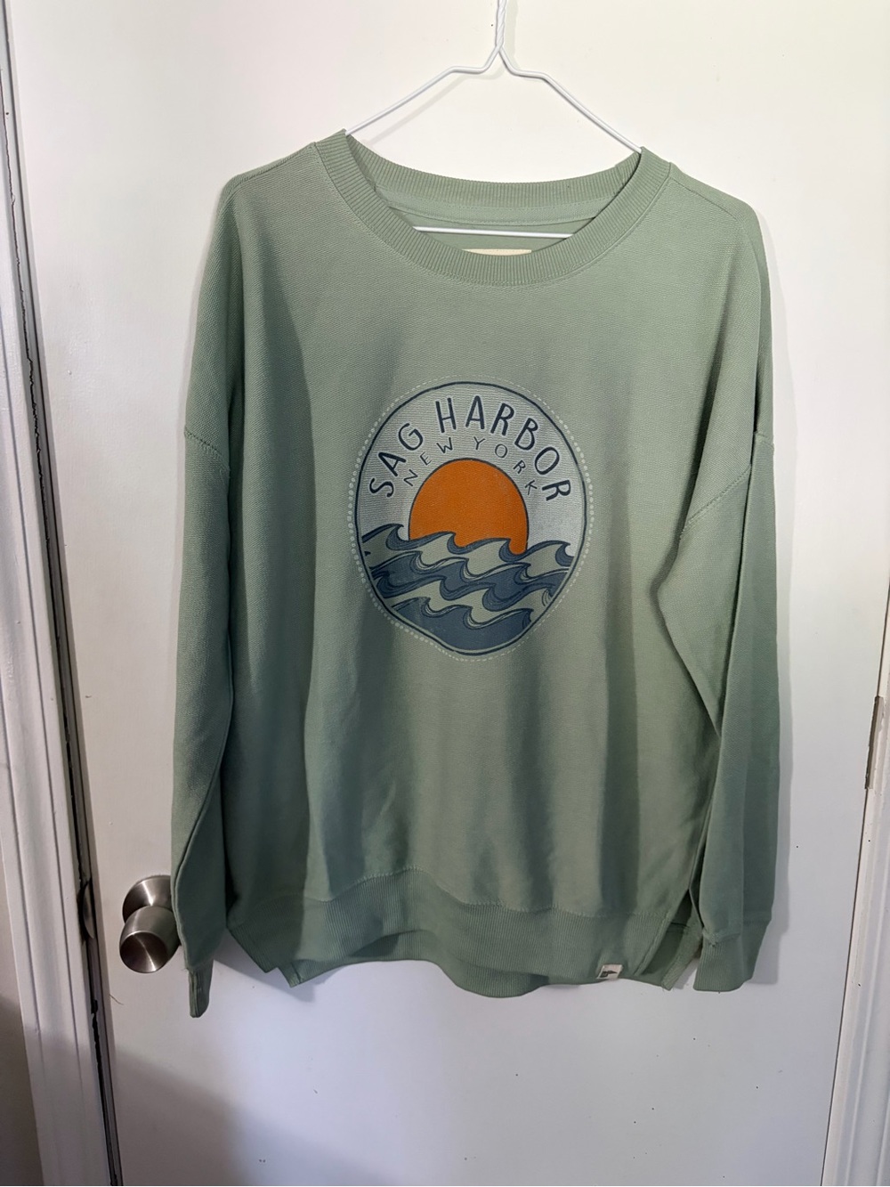 NWOT Women’s Blue 84 Medium Sag Harbor Mint Green Crewneck & Sunset Wave Tote16